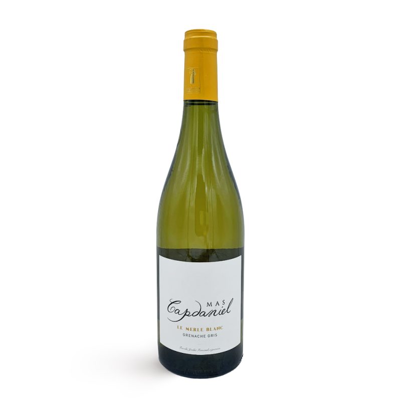 Mas Capdaniel, Le Merle Blanc, grenache gris, igp Saint-Guilhem le désert, vin du Languedoc